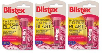 3 x blistex raspberry lemonade lip SPF15