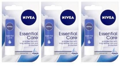 3 x Nivea Lip Essential Care