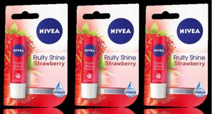 Nivea lip care Fruity Shine Strawberry x 3