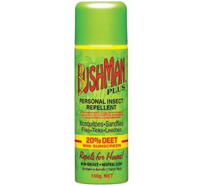 Bushman Plus 80% Deet Sunscreen Aerosol 150g