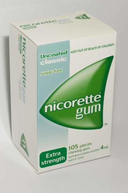 nicorette gum 4mg classic extra strength 105 pack