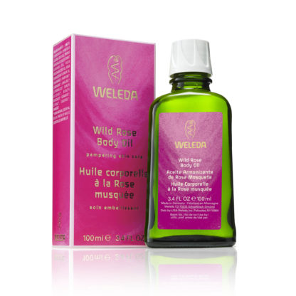 weleda wild rose body oil 100ml bottle